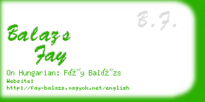 balazs fay business card